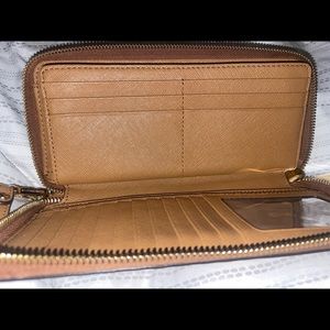 Michael Kors Zip Wallet- Color: Acorn